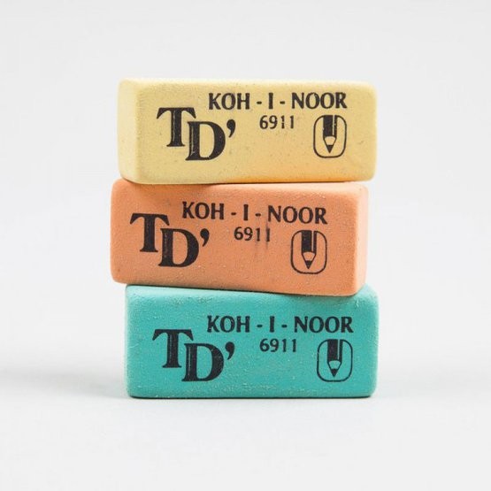 KOH-I-NOOR 6911/20 Ластик "Toison D`or" для мягких чернографитных карандашей, 20 шт/уп, картон